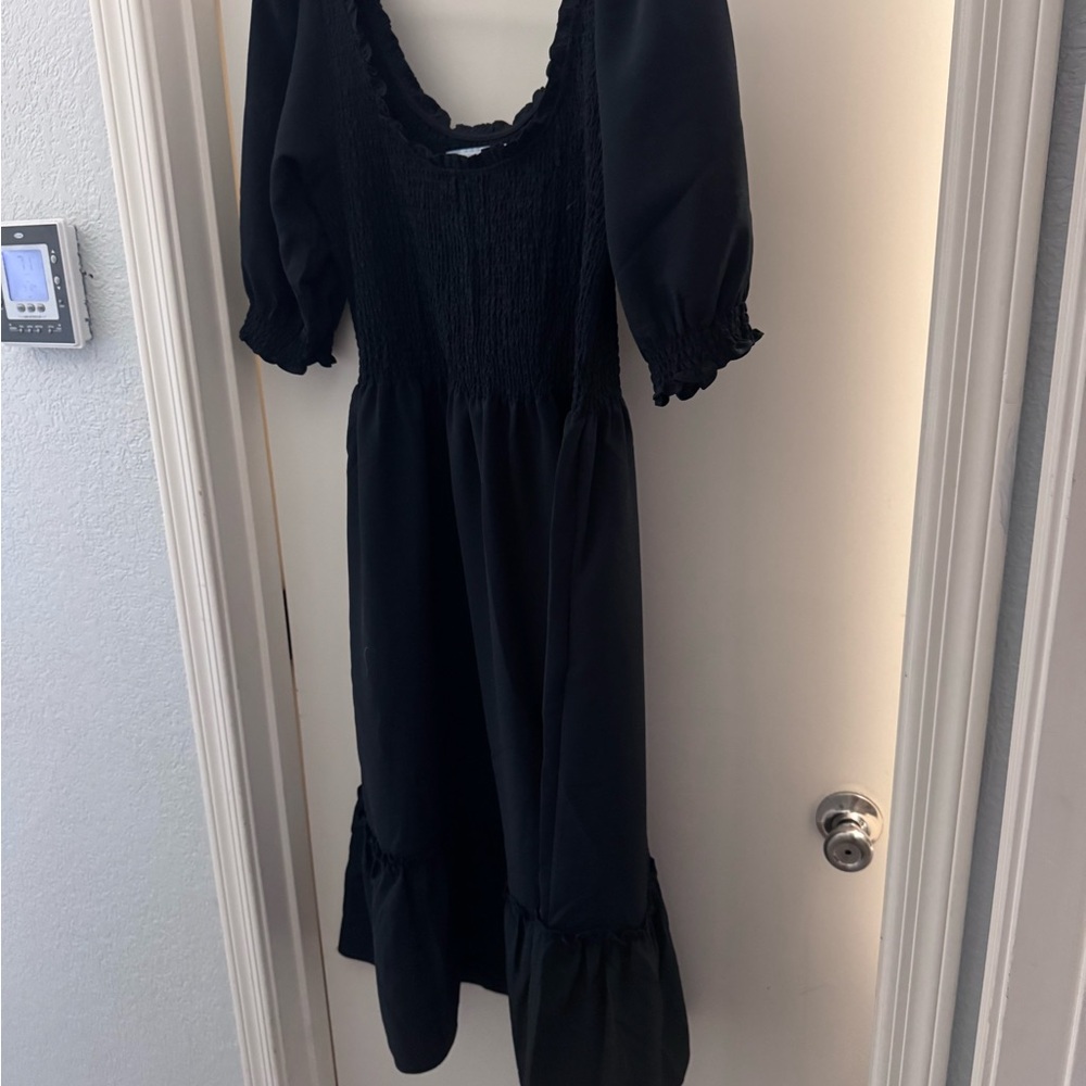 Hill House Black Crepe Louisa Nap Dress